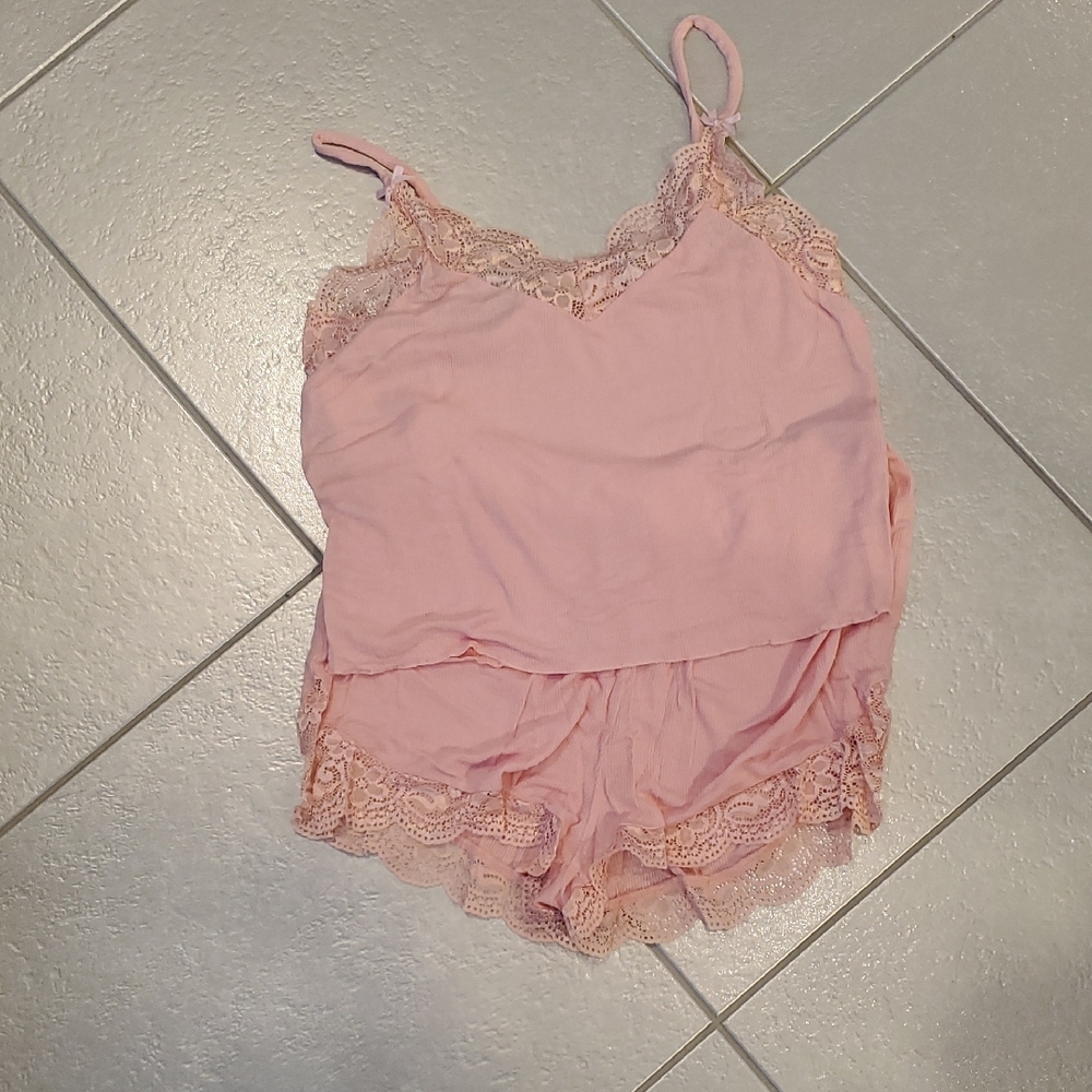Guess Pink Lace Sleepwear Set